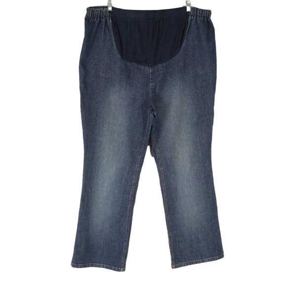 New Additions Maternity Jeans Size XL Blue Denim Stretch - Picture 1 of 8